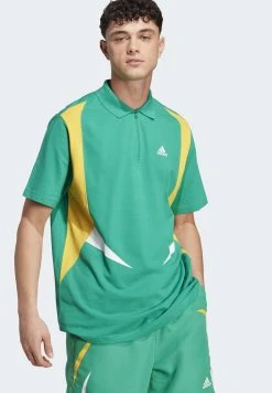 Adidas Sportswear M Cb P - Polo Shirt - Court Green Bold Gold White