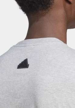 Adidas Sportswear Future Icons Metallic Tee - Print T-Shirt - Medium Grey Heather -Adidas Shop 6449dd37683a40b9aeb1257302e635ae