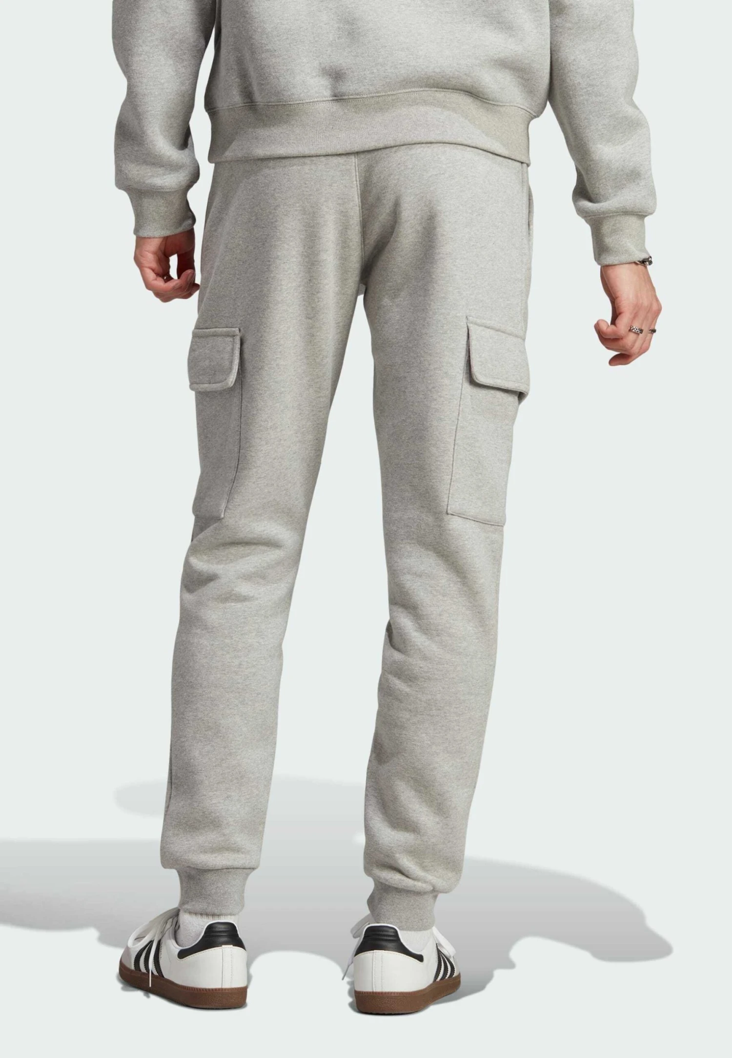 Adidas Originals Trefoil Essentials- Tracksuit Bottoms - Medium Grey Heather 4 Adidas Originals Trefoil Essentials- Tracksuit Bottoms - Medium Grey Heather - Image 2