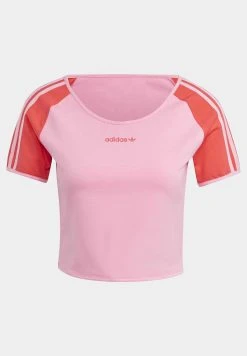 Adidas Originals Short - Print T-Shirt - Semi Pink Glow/Real Coral -Adidas Shop 68cb786a5a9e485594a0acc7e8b91dd3