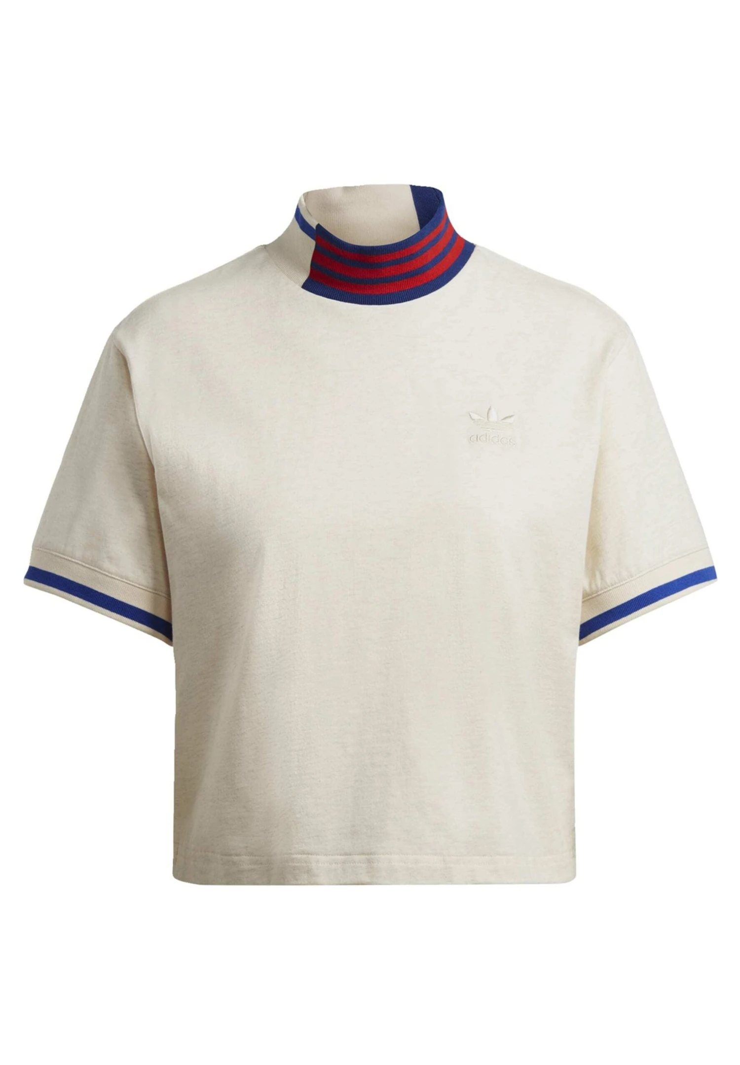 Adidas Originals Collar Crop Tee - Print T-Shirt - White Mel 7 Adidas Originals Collar Crop Tee - Print T-Shirt - White Mel - Image 5