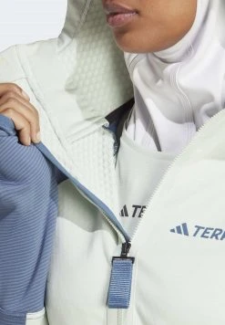 Adidas Sportswear Terrex Tech Flooce Hooded Hiking - Light Jacket - Linen Green Steel -Adidas Shop 6cfaf33e768e4fe18f90e7e60f2fad61