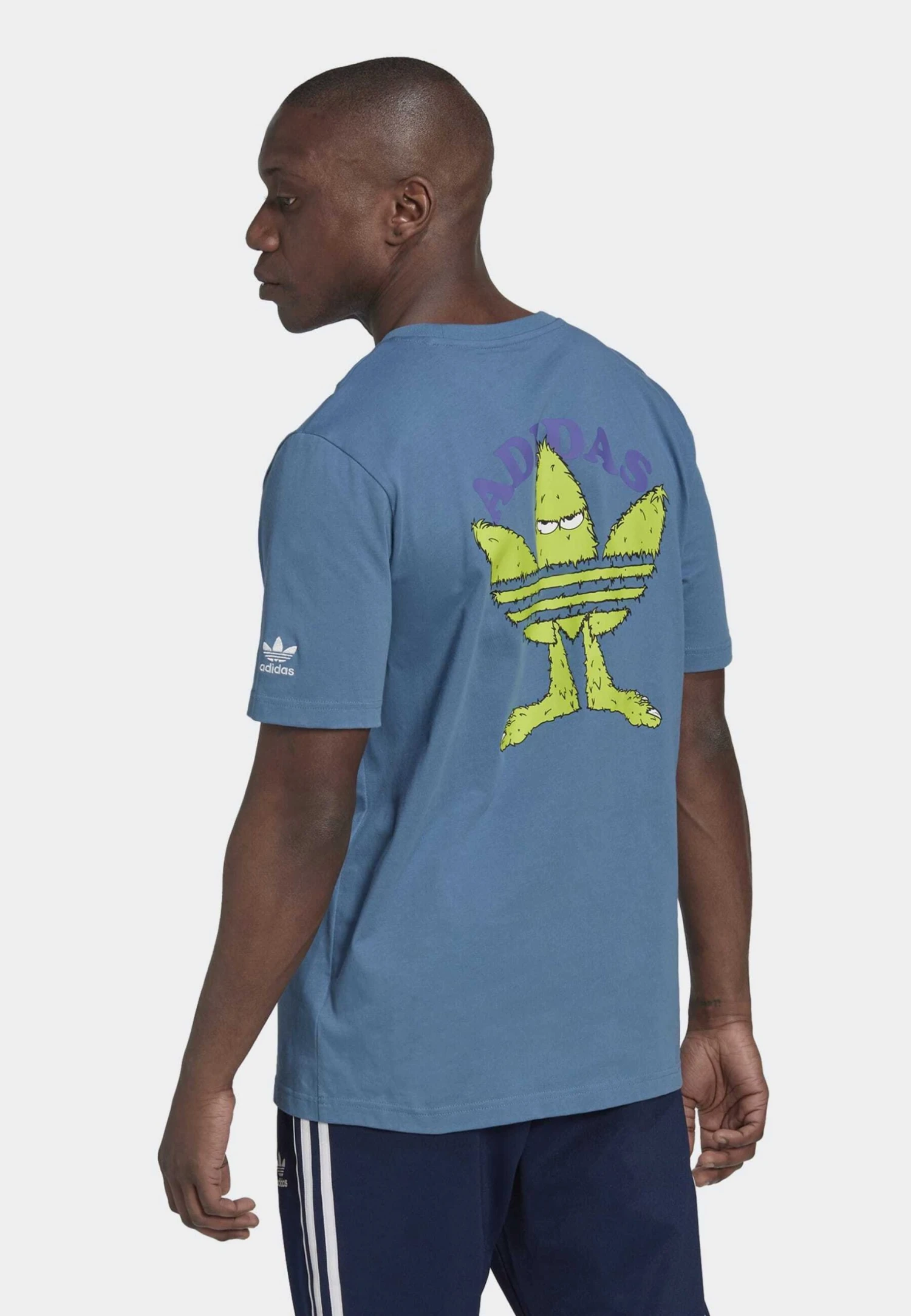 Adidas Originals Fun Ss- Print T-Shirt - Altered Blue White 4 Adidas Originals Fun Ss- Print T-Shirt - Altered Blue White - Image 2