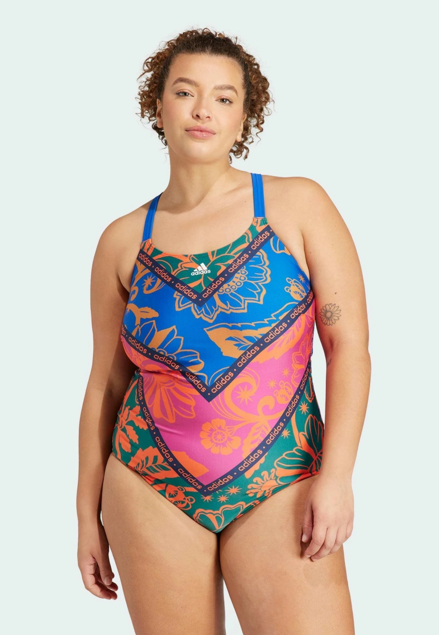 Adidas Sportswear Farm Rio Plus Size - Swimsuit - Night Indigo White 3 Adidas Sportswear Farm Rio Plus Size - Swimsuit - Night Indigo White