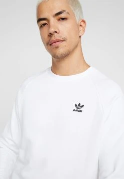 Adidas Originals Essential Crew - Sweatshirt - White/Black -Adidas Shop 7421d359a6054edaa566d5115dc8ddd5