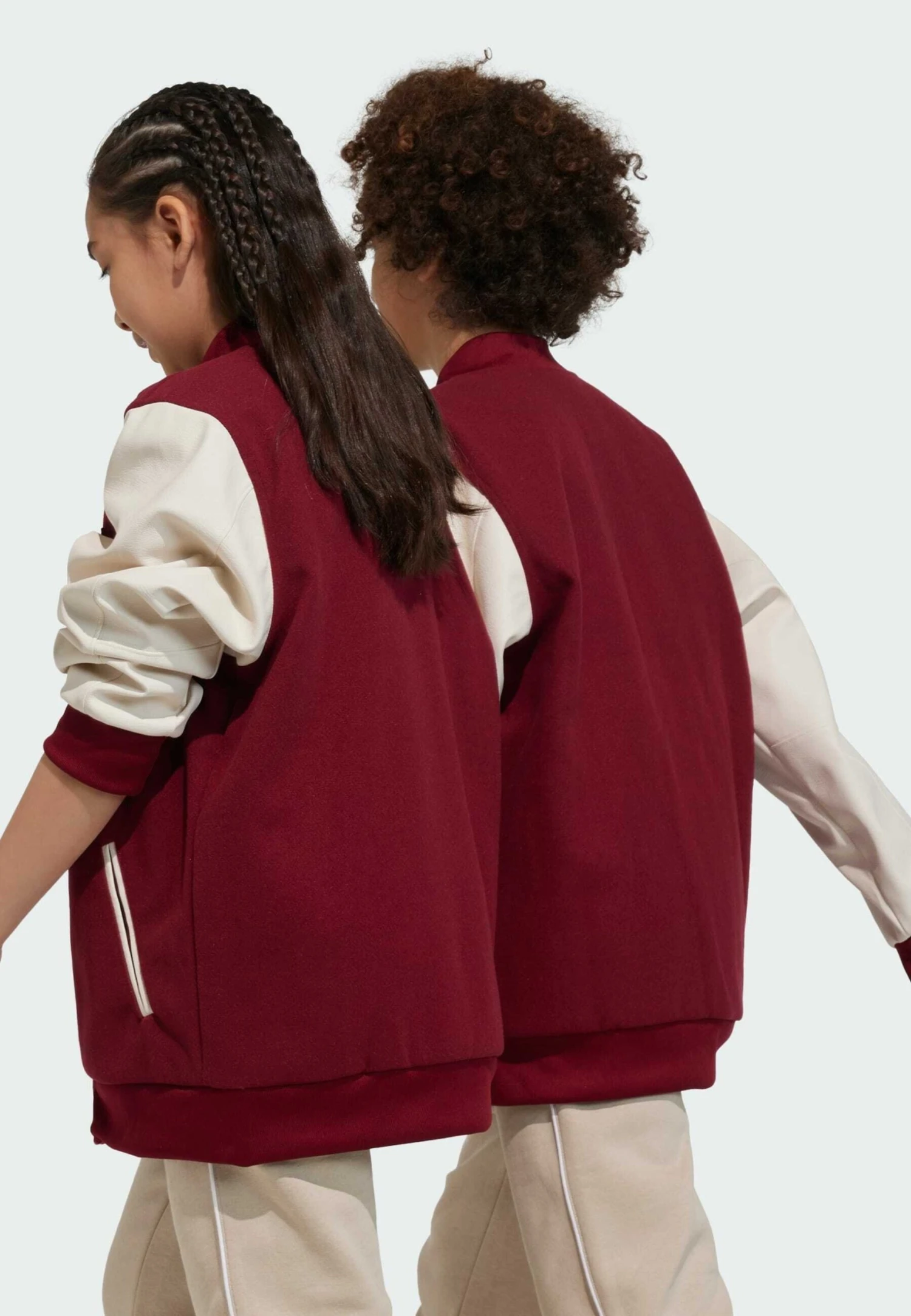 Adidas Originals Junior Unisex - Bomber Jacket - Collegiate Burgundy 4 Adidas Originals Junior Unisex - Bomber Jacket - Collegiate Burgundy - Image 2