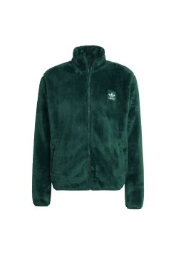 Adidas Originals EssTt Fluffy - Fleece Jacket - Dark Green -Adidas Shop 7bcd461df82645e081a7099927100d43