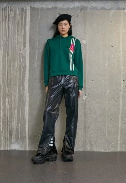 Adidas Originals Varsity Small Logo Hoodie - Sweatshirt - Dark Green -Adidas Shop 7c77d591dc784a37a1687dff96c01836