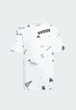 Adidas Sportswear Brand Love Allover Print - Print T-Shirt - White Black -Adidas Shop 7d698031d9e247f4a54e2157b4b7cf4c