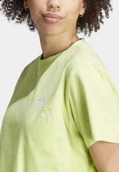 Adidas Sportswear Scribble Embroidery Crop - Print T-Shirt - Pulse Lime Black -Adidas Shop 7ebd0ba8d2f3463fb02294b653474c6a