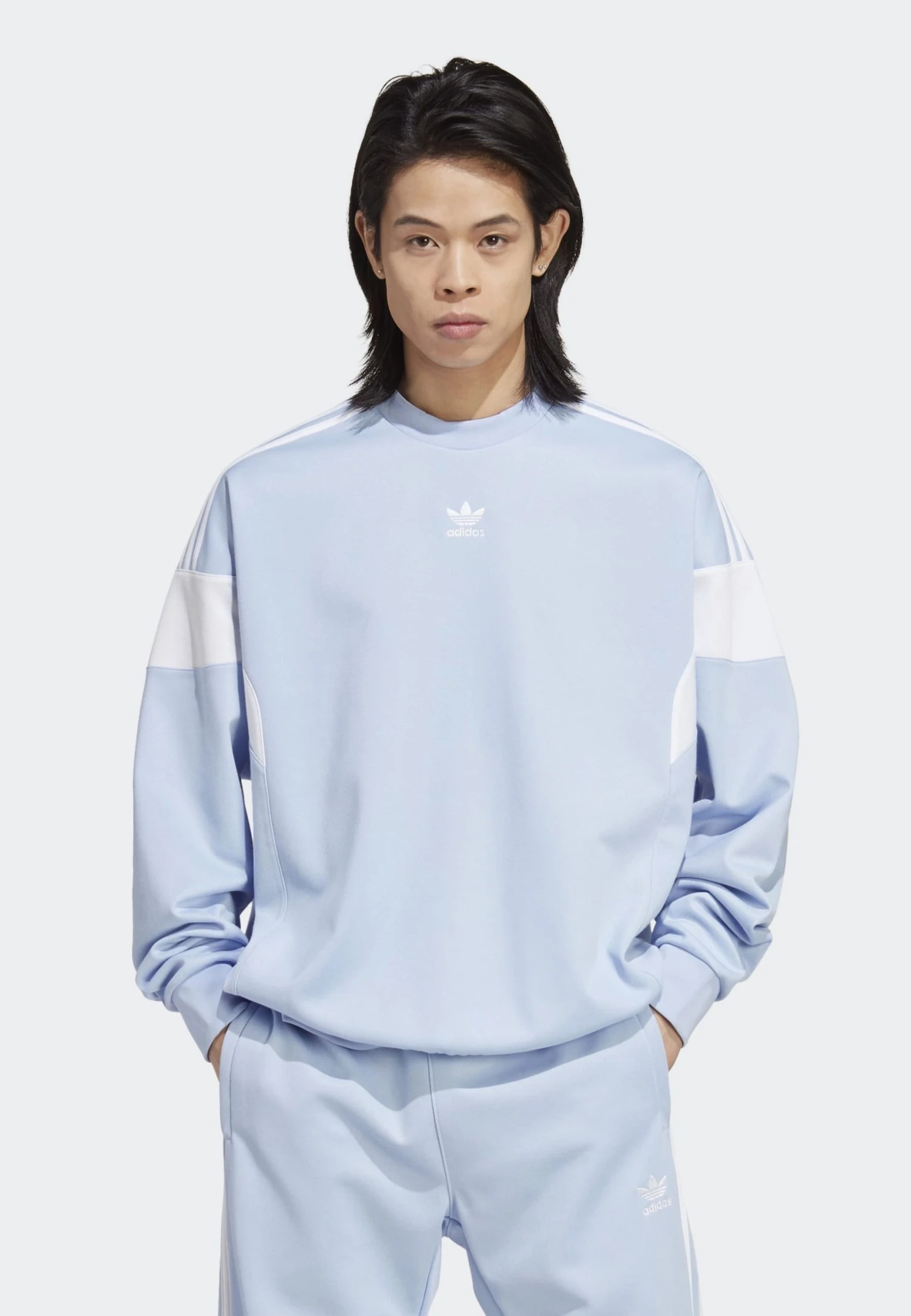 Adidas Originals Cutline Crew - Sweatshirt - Blue Dawn 3 Adidas Originals Cutline Crew - Sweatshirt - Blue Dawn