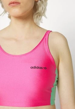 Adidas Originals Originals High Shine Halter Crop Top - Top - Pulse Magenta/Almost Yellow -Adidas Shop 8218f43dea6f4bccadcd9833f89dad96