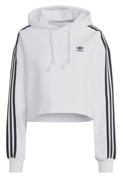 Adidas Originals Classics Crop - Sweatshirt - White -Adidas Shop 8347eb5c27ec4cef966d2f4b42ab01bc