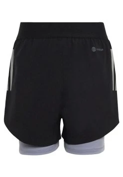 Adidas Sportswear Two-In-One Aeroready Running - Tracksuit Bottoms - BlackSilverVioletReflective Silver -Adidas Shop 84355ca41540476fa4d5a1108ee5d410