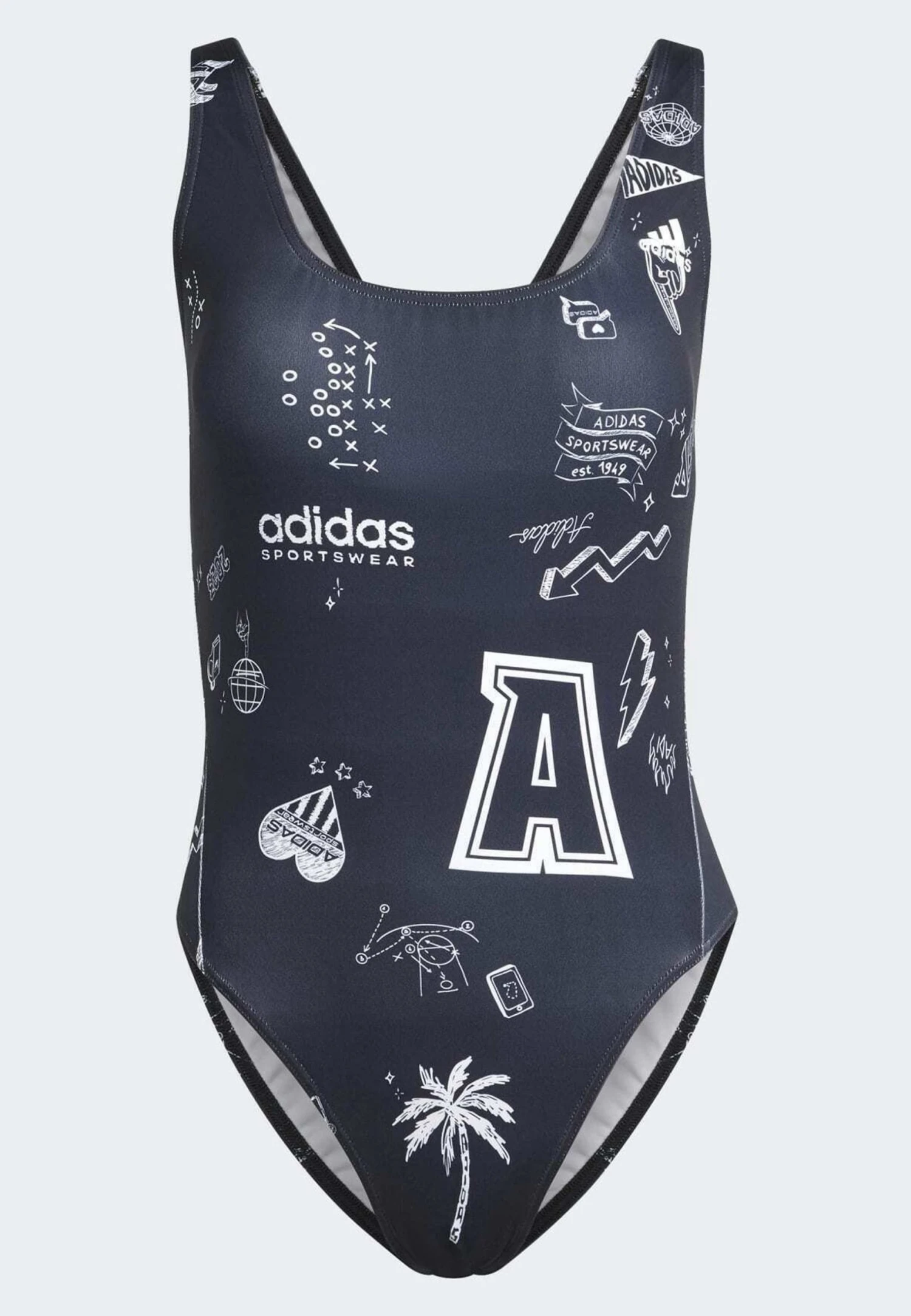 Adidas Sportswear Brand Love Franchise - Swimsuit - Black/White 10 Adidas Sportswear Brand Love Franchise - Swimsuit - Black/White - Image 8