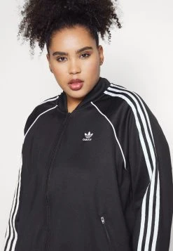 Adidas Originals Tracktop Plus Size - Training Jacket - Black/White -Adidas Shop 8500105f163a40299f8403f7067ee735