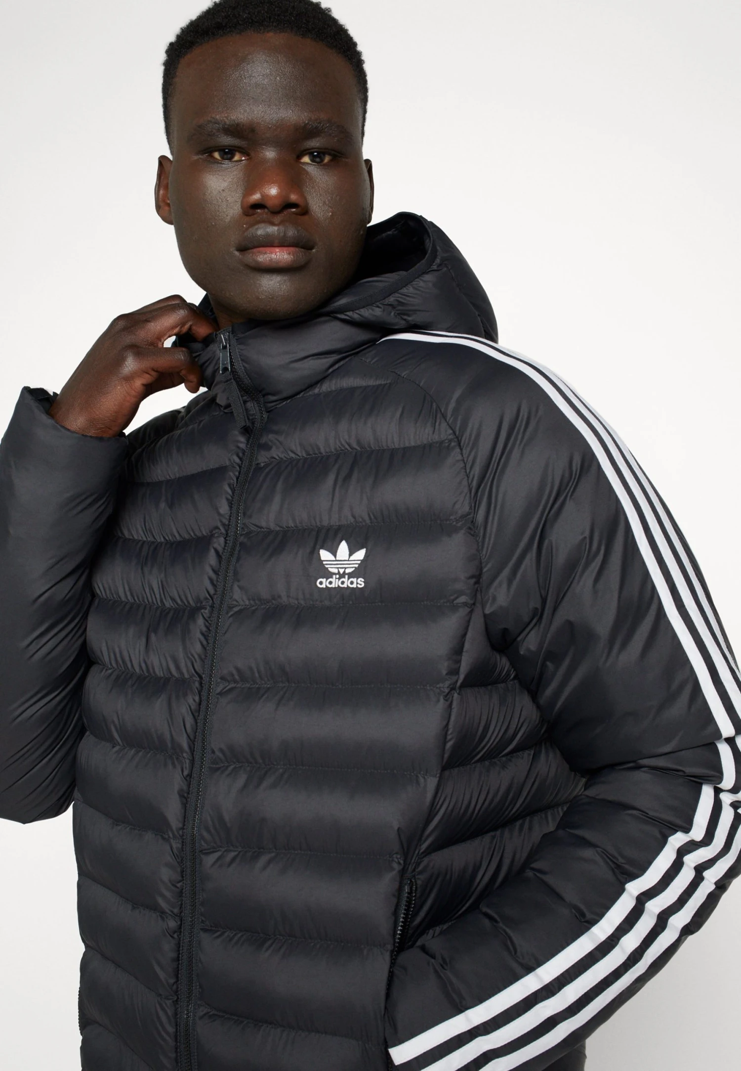 Adidas Originals Pad Hooded Puff - Winter Jacket - Black/White 9 Adidas Originals Pad Hooded Puff - Winter Jacket - Black/White - Image 7
