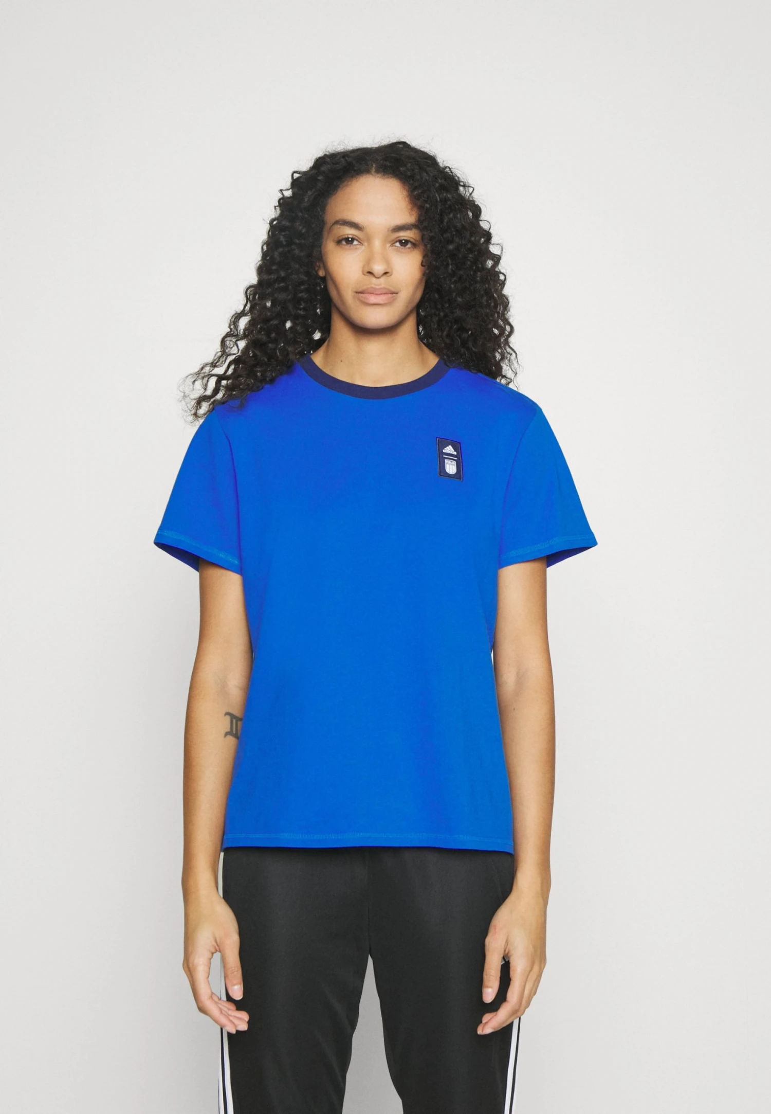 ADIDAS PERFORMANCE Italy Figc Tee - National Team Wear - Blue 3 ADIDAS PERFORMANCE Italy Figc Tee - National Team Wear - Blue