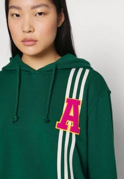 Adidas Originals Varsity Small Logo Hoodie - Sweatshirt - Dark Green -Adidas Shop 8e2ac80f8cb84ba7adca96ba38ed2306
