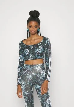 Adidas Originals Flower - Long Sleeved Top - Black/Multicolor -Adidas Shop 8e96cee3fa884a4184847a505034ac33