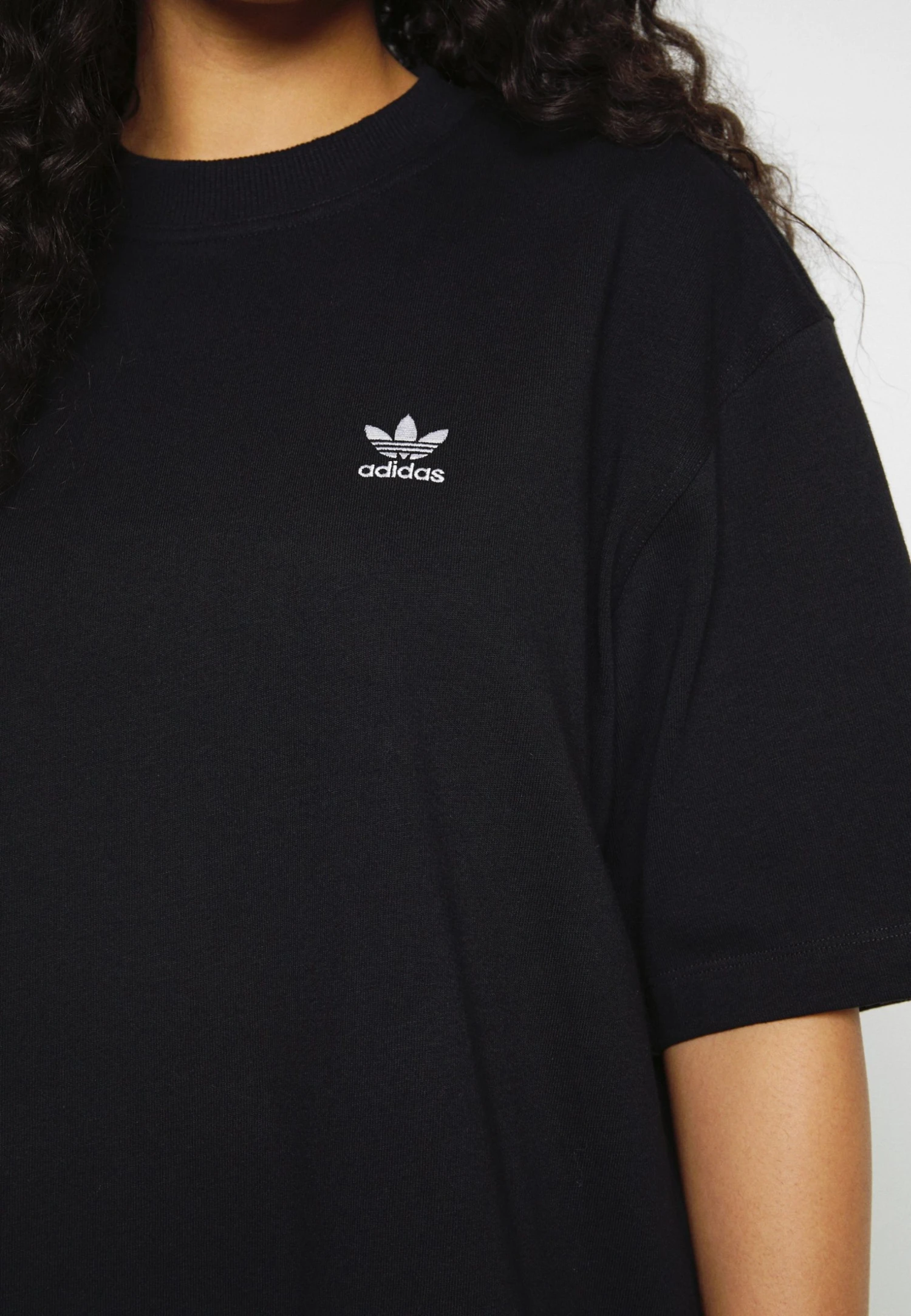 Adidas Originals Adicolor Classics Big Trefoil Tee Dress - Jersey Dress - Black 9 Adidas Originals Adicolor Classics Big Trefoil Tee Dress - Jersey Dress - Black - Image 7