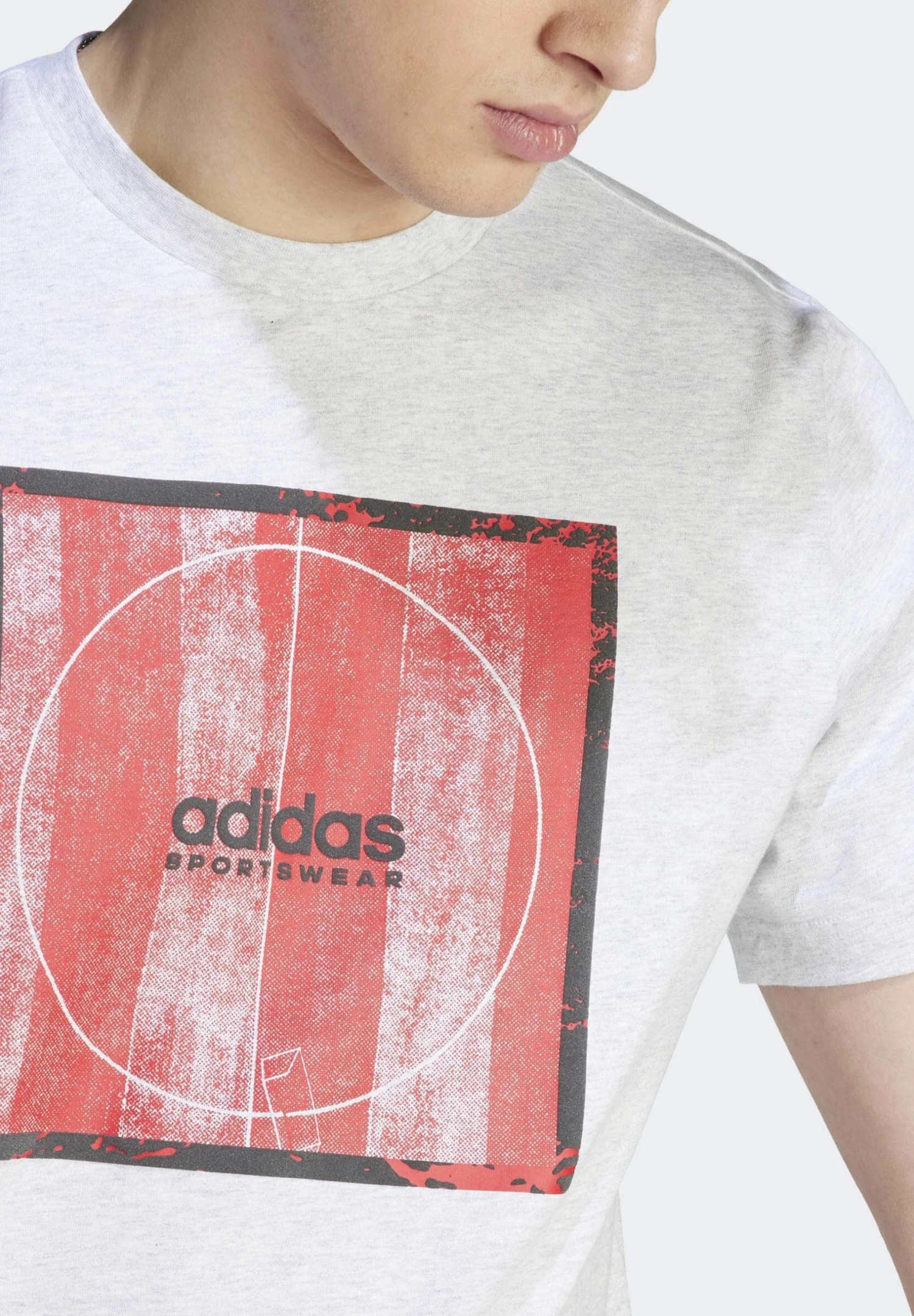 Adidas Sportswear Tiro Box Graphic- Print T-Shirt - Light Grey Heather 5 Adidas Sportswear Tiro Box Graphic- Print T-Shirt - Light Grey Heather - Image 3