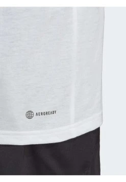 ADIDAS PERFORMANCE Tr-Es Fr Logo T - Print T-Shirt - White/Court Green -Adidas Shop 9196cf920c0b476f84ff003d2591f4db