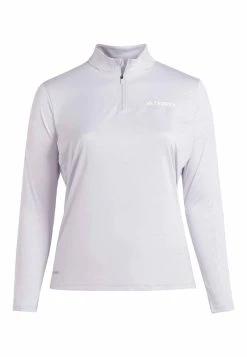 Adidas Sportswear Terrex Multi Half Zip Long Sleeve - Long Sleeved Top - Silver Dawn White -Adidas Shop 92ed505e22cf426aad19d4ae40ad096a
