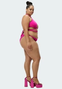 Adidas Originals Ivy Park Crisscross Plus Size - Bikini Top - Shock Pink -Adidas Shop 94325b4b44c24ab585d27ea41deb58fb