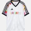 ADIDAS PERFORMANCE Tiro Pride Unisex - Sports T-Shirt - White -Adidas Shop 945409200122425d8fbe639feedf13e0