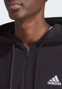 Adidas Sportswear M 3S Ft Fz Hd - Zip-Up Sweatshirt - Black White -Adidas Shop 9a7973184f3544e2b73a6276686d7f0b