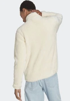 Adidas Originals EssTt Fluffy - Fleece Jacket - White -Adidas Shop 9ab08e445789478da3db128ac16970b2