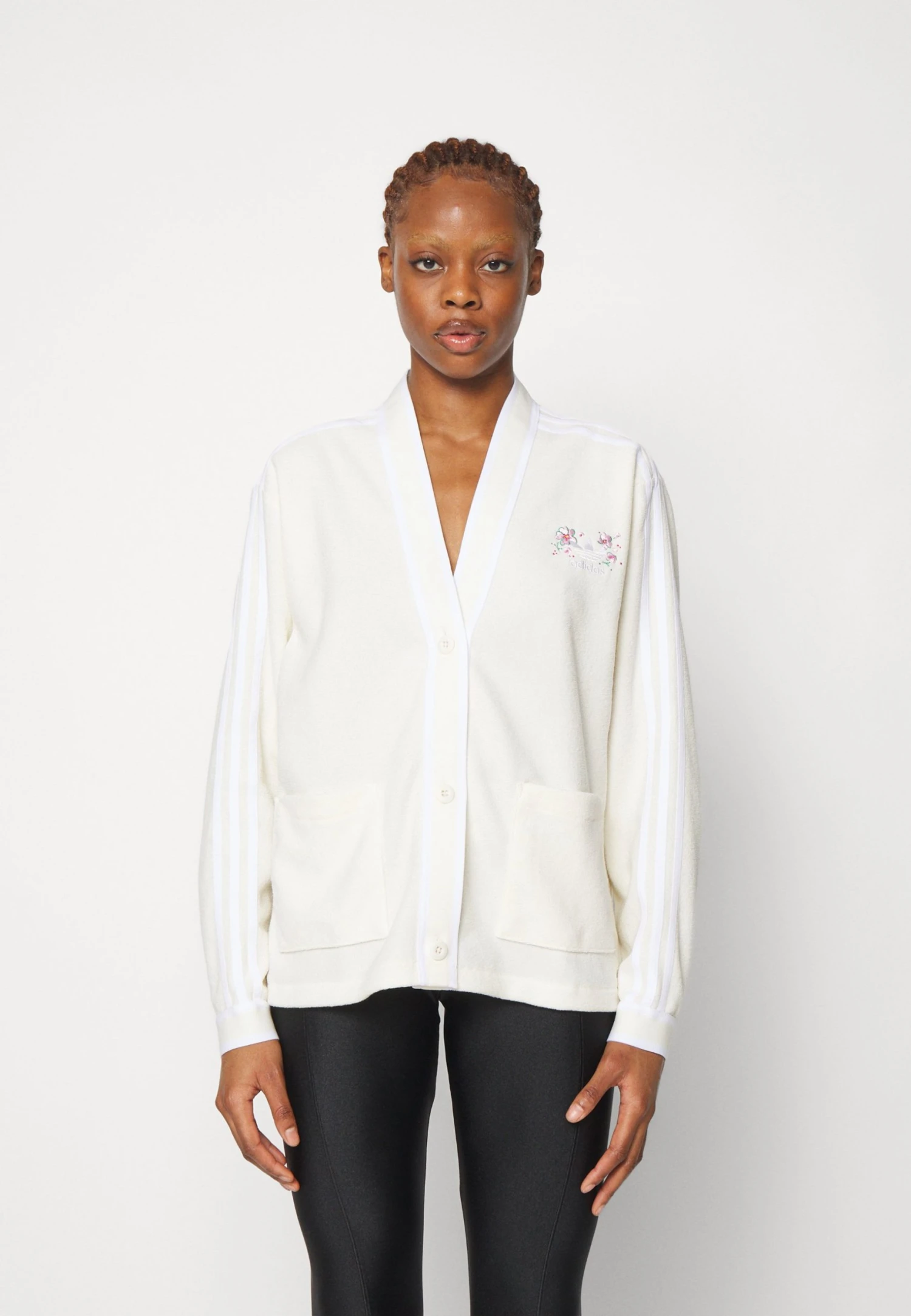 Adidas Originals Cardigan - Zip-Up Sweatshirt - Cream White 5 Adidas Originals Cardigan - Zip-Up Sweatshirt - Cream White - Image 3