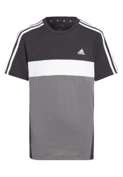 Adidas Sportswear Tiberio 3-Colorblock - Print T-Shirt - Black/Grey Five/White