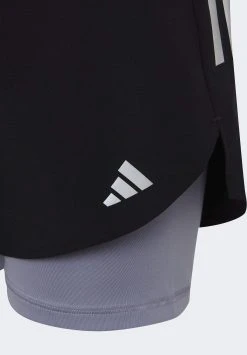 Adidas Sportswear Two-In-One Aeroready Running - Tracksuit Bottoms - BlackSilverVioletReflective Silver -Adidas Shop 9d047dca14a7447ca07ecb4771e520d8