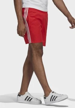 Adidas Originals Adi Classics 3-Stripes - Swimming Shorts - Red -Adidas Shop 9e915a1ccef24358b8f6cc929d0f21a8