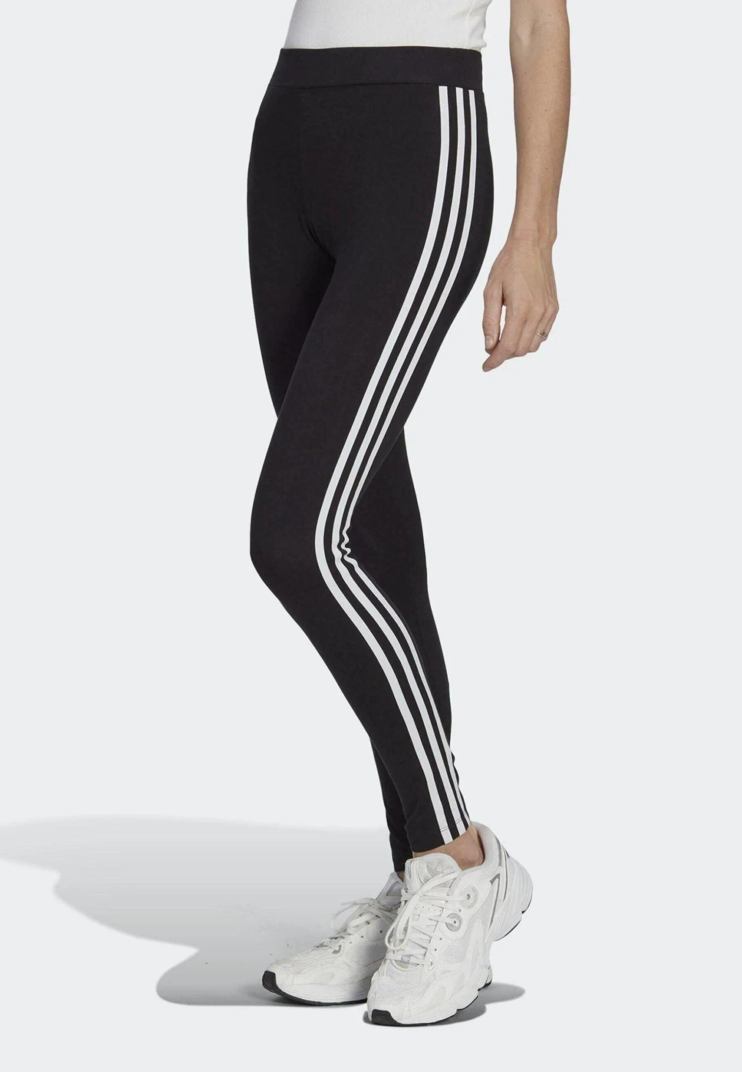 Adidas Originals Classics 3 Stripes Tight - Leggings - Trousers - Black 4 Adidas Originals Classics 3 Stripes Tight - Leggings - Trousers - Black - Image 2