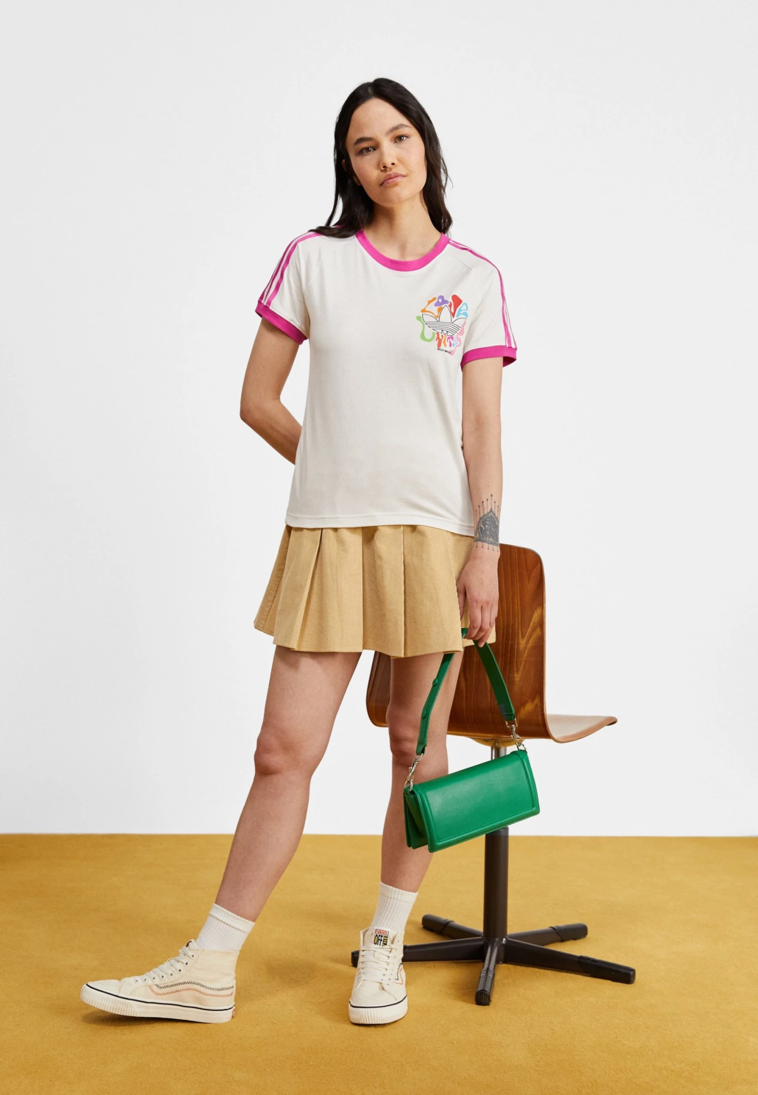 Adidas Originals Pride 3S Tee - Print T-Shirt - Off White 4 Adidas Originals Pride 3S Tee - Print T-Shirt - Off White - Image 2