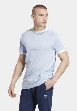 Adidas Originals 3 Stripes Tee Unisex - Print T-Shirt - Blue Dawn