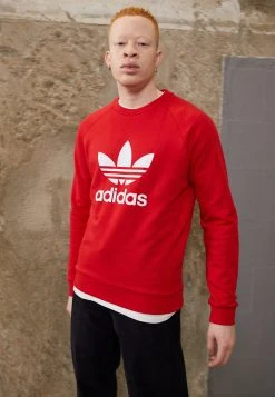 Adidas Originals Trefoil Crew - Sweatshirt - Better Scarlet