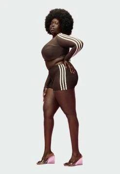 Adidas Originals Overlay Swim - Bikini Top - Dark Brown -Adidas Shop ab8298de69c845ec8625f56824705636