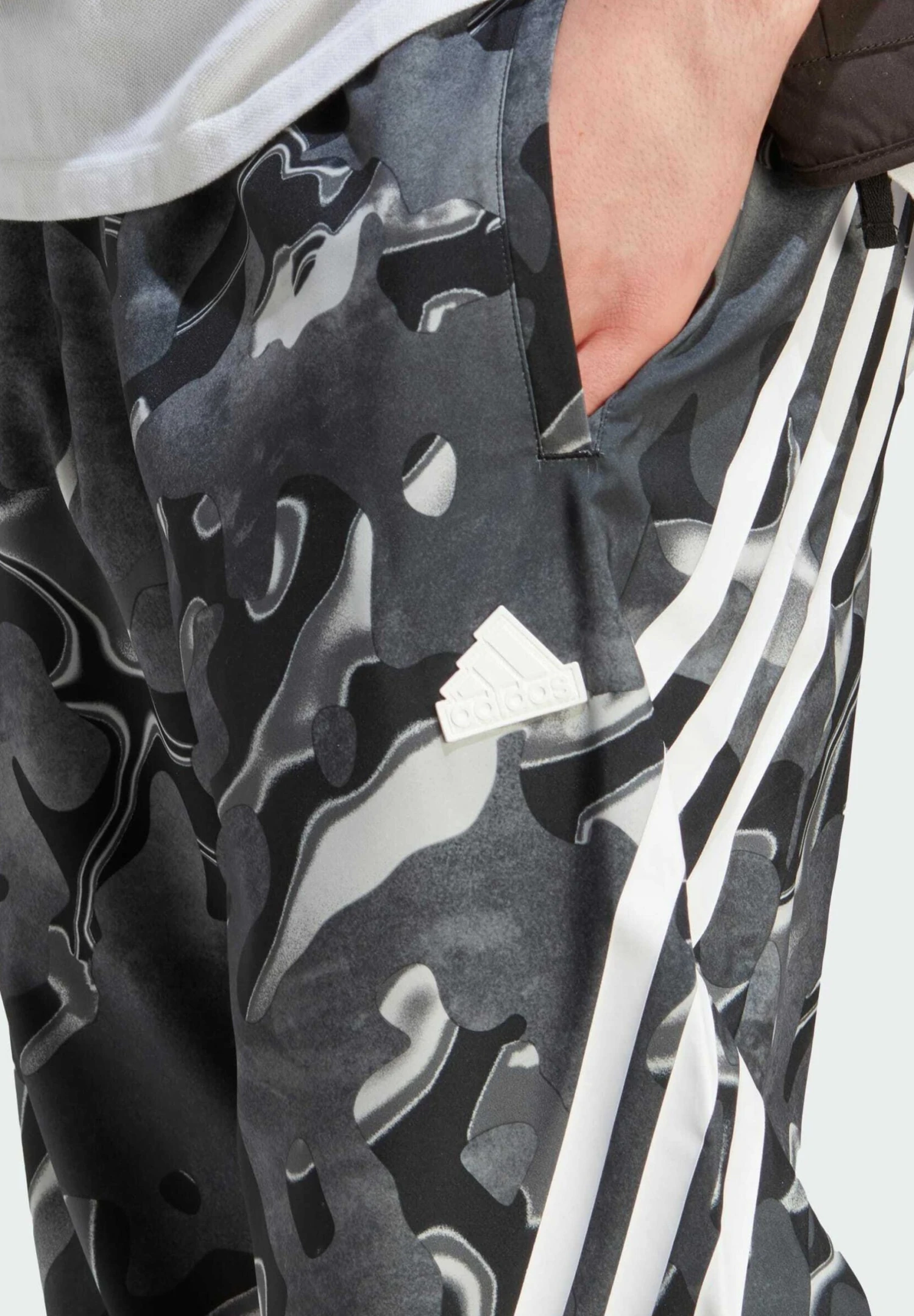 Adidas Sportswear Idas Future Icons Allover Print- Tracksuit Bottoms - White Black 5 Adidas Sportswear Idas Future Icons Allover Print- Tracksuit Bottoms - White Black - Image 3