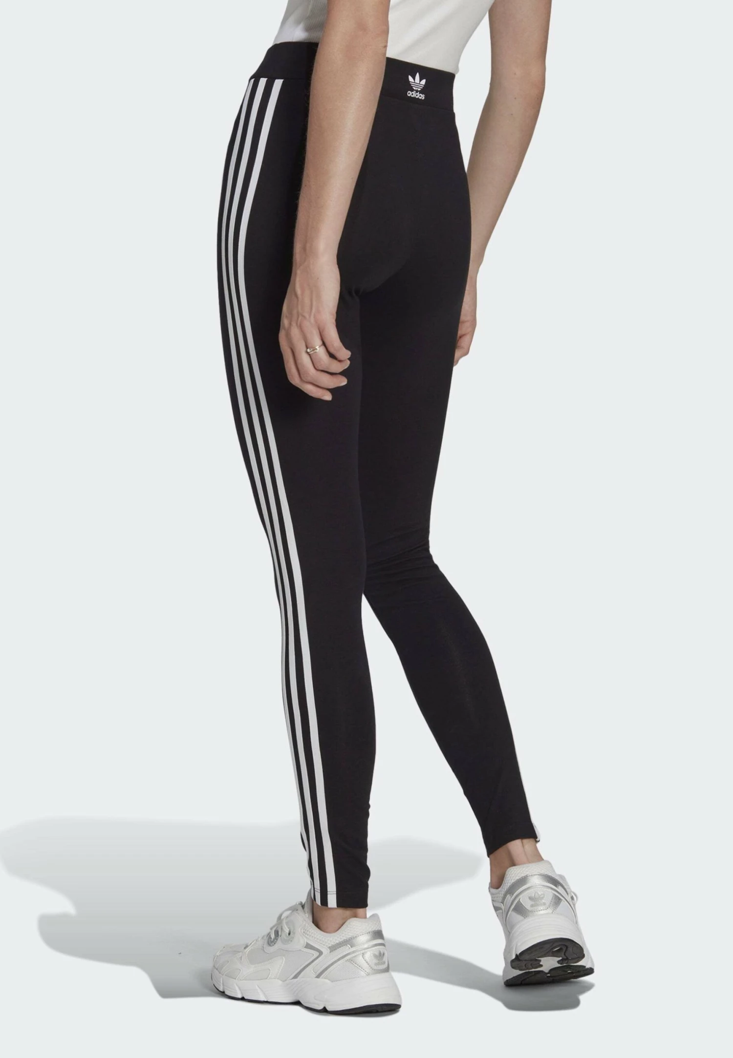 Adidas Originals Classics 3 Stripes Tight - Leggings - Trousers - Black 3 Adidas Originals Classics 3 Stripes Tight - Leggings - Trousers - Black