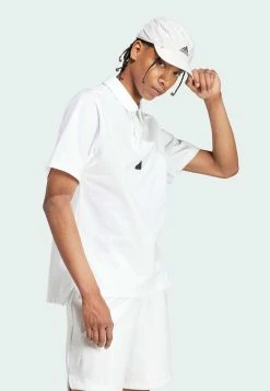 Adidas Sportswear Zne Premium - Polo Shirt - White -Adidas Shop b37b188472954850b96566e03a39c8e4