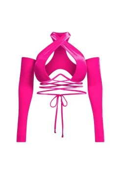 Adidas Originals Ivy Park Crisscross Plus Size - Bikini Top - Shock Pink -Adidas Shop b3fc9c5b8bb64510aa3d857ea8fac347