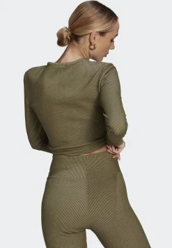 Adidas Originals Long Sleeved Top - Khaki -Adidas Shop b4439dd5976b45d9b610efb254a032ed