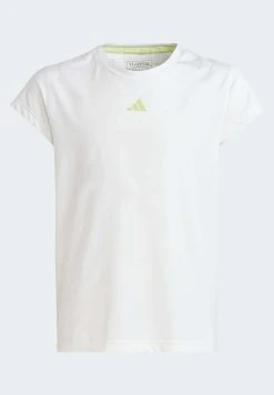 Adidas Sportswear Training Aeroready 3-Stripes - Print T-Shirt - White/Pulse Lime/Pulse Lime -Adidas Shop b690a0d4c8814500bb9db210c705042b
