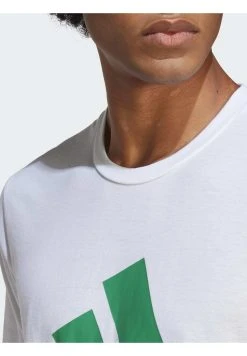 ADIDAS PERFORMANCE Tr-Es Fr Logo T - Print T-Shirt - White/Court Green -Adidas Shop b8061f69b3fc4c8795470d8c99baa12f