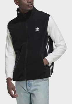 Adidas Originals 3-Stri Fl - Waistcoat - Black -Adidas Shop b81201af6090450e85b06a48394b50fe
