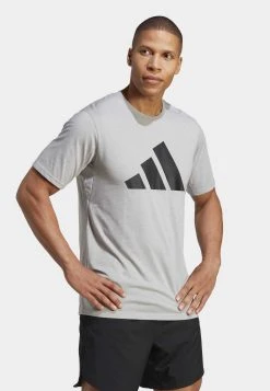 ADIDAS PERFORMANCE Tr-Es Fr Logo T - Print T-Shirt - Black